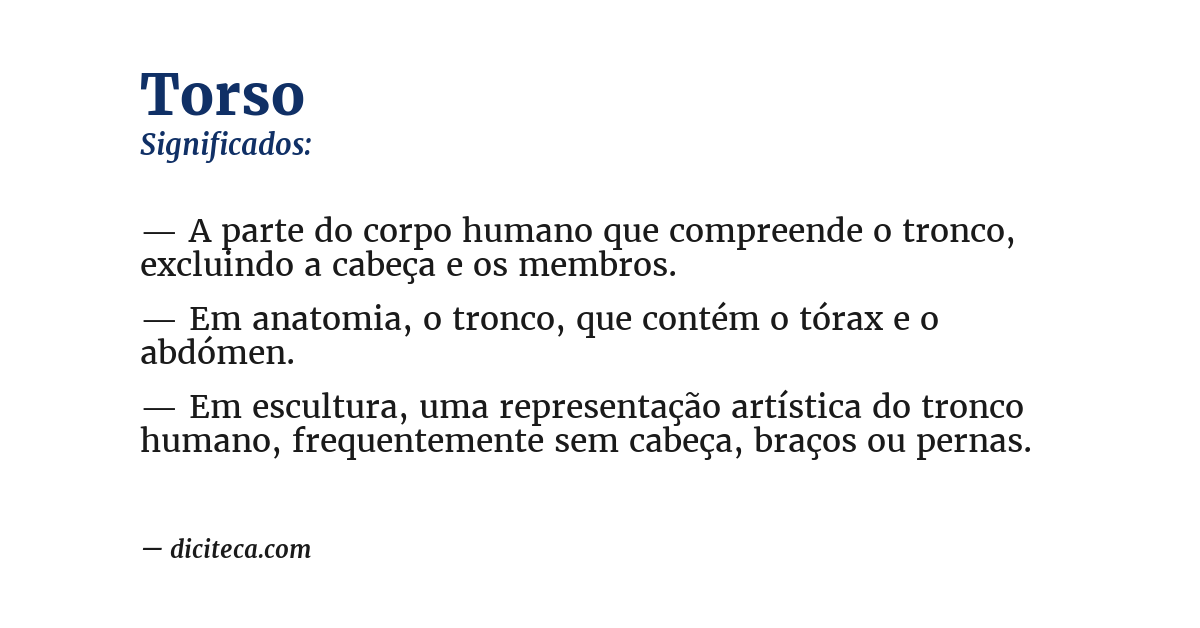 Significado de torso
