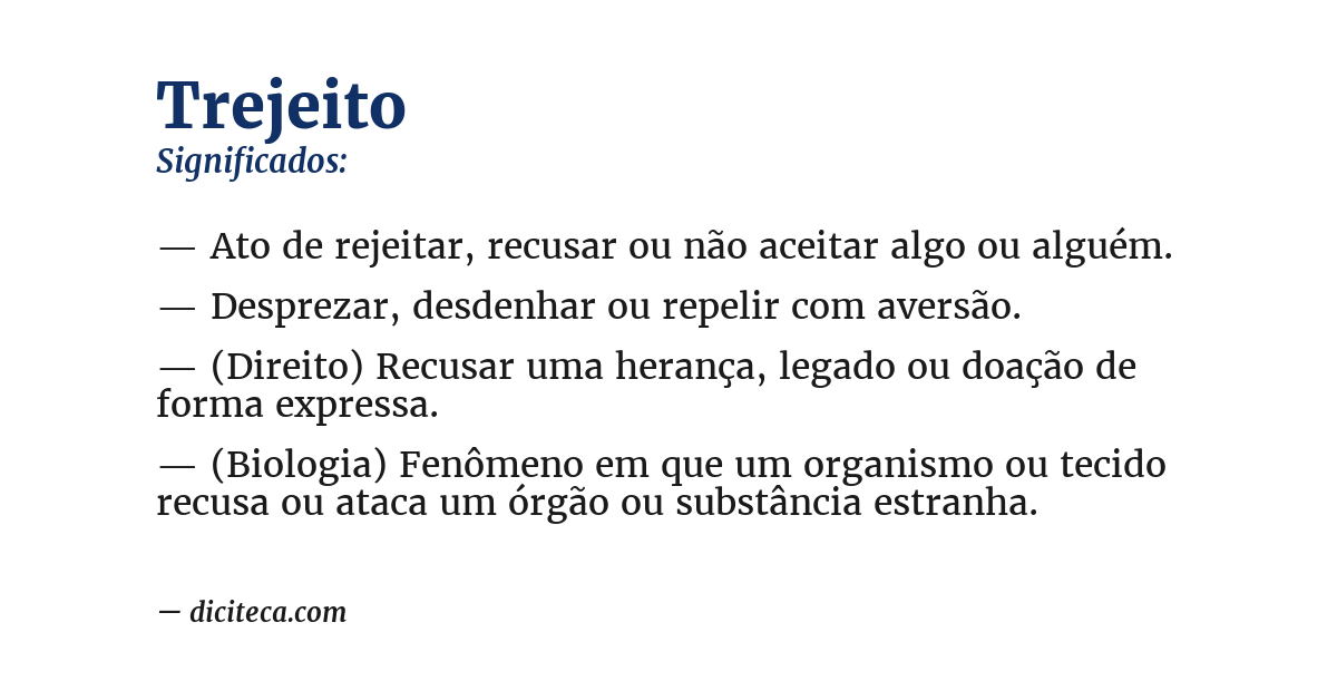 Significado de trejeito
