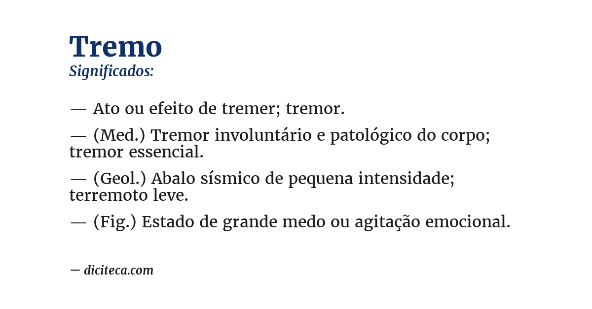 Significado de tremo