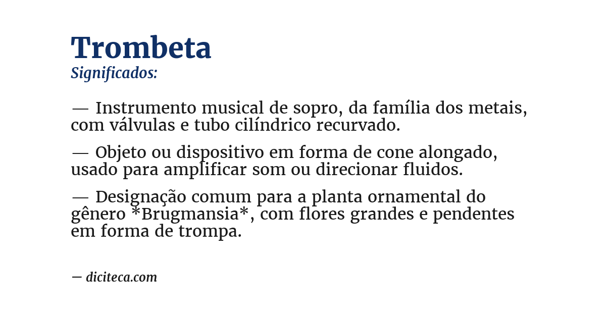 Significado de trombeta
