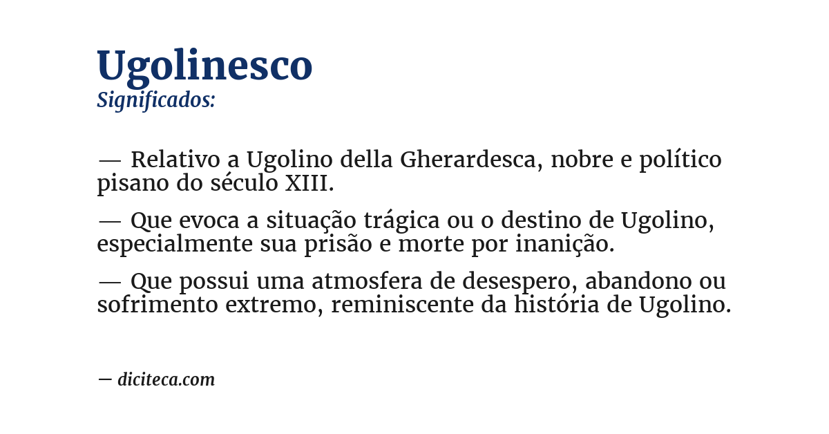 Significado de ugolinesco