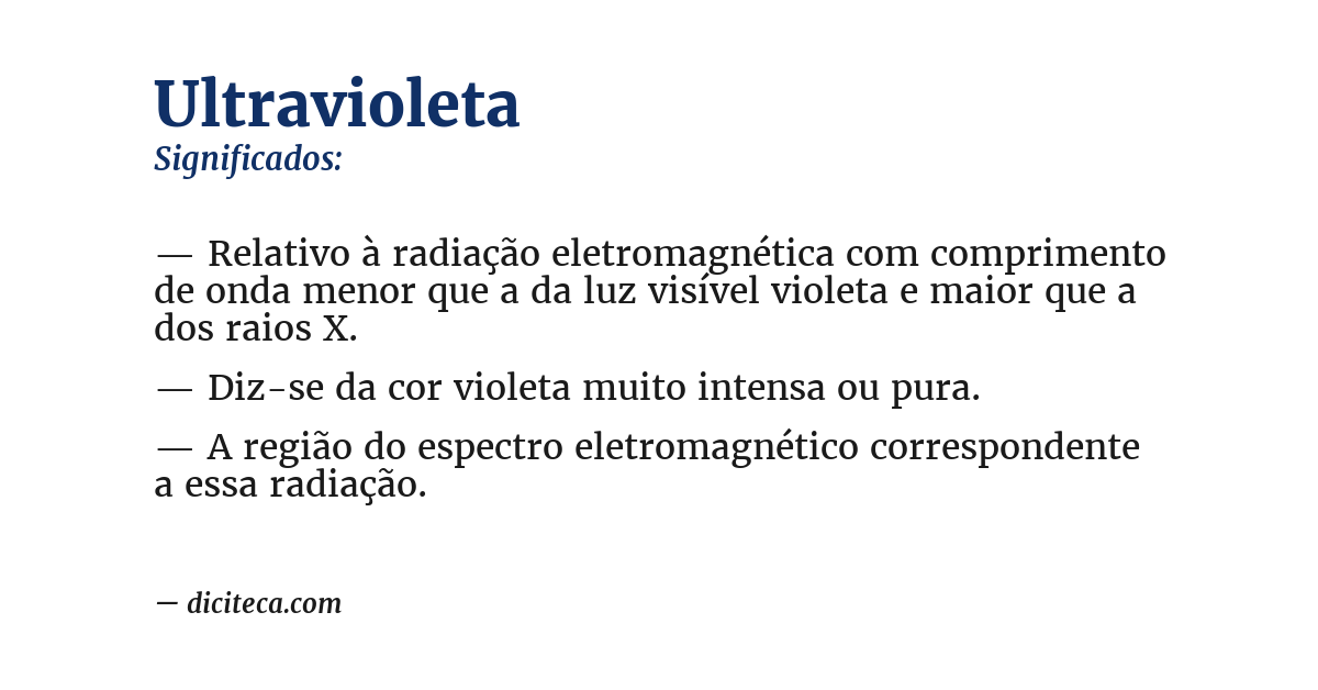 Significado de ultravioleta