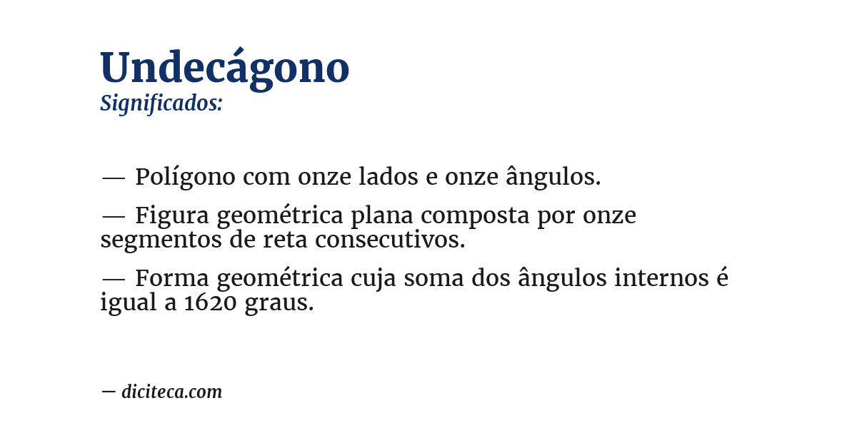 Significado de undecágono