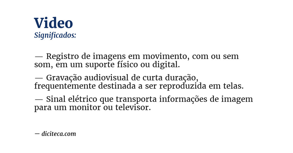 Significado de video