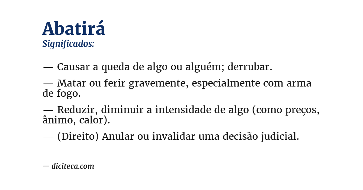 Significado de abatirá