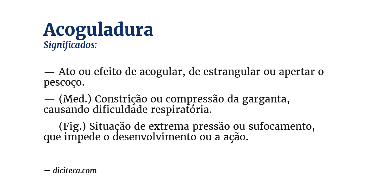 Significado de acoguladura