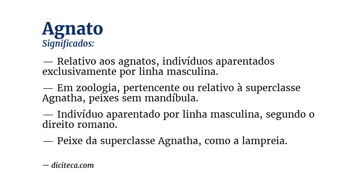 Significado de agnato