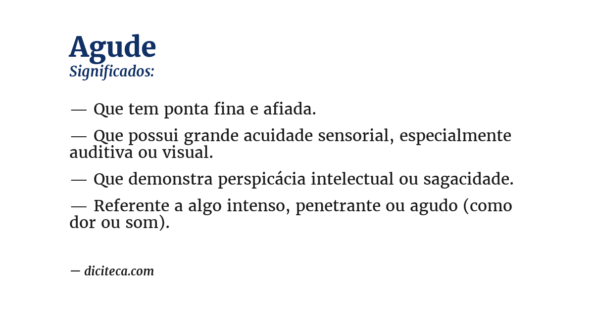 Significado de agude