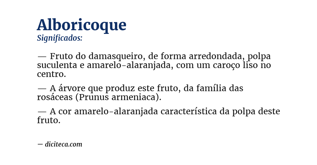 Significado de alboricoque