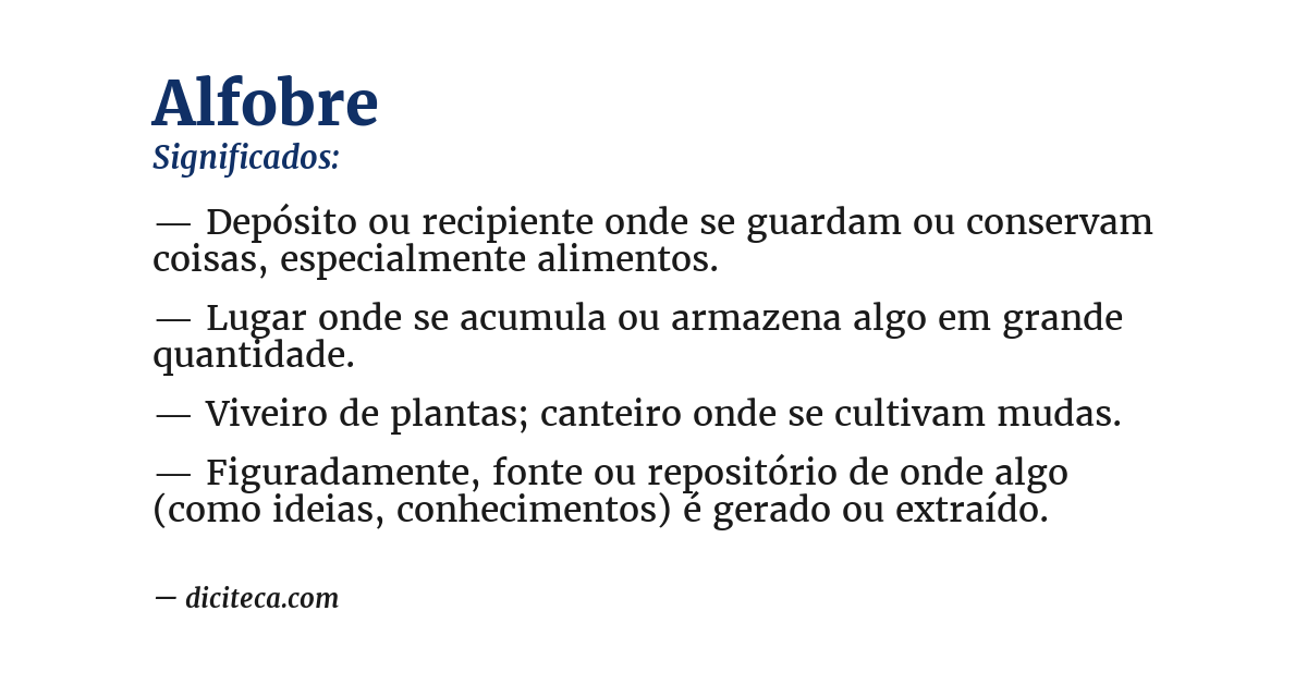 Significado de alfobre
