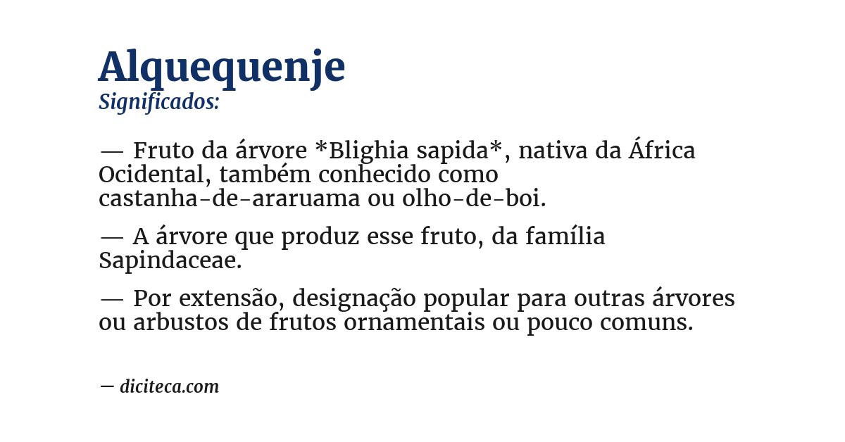 Significado de alquequenje