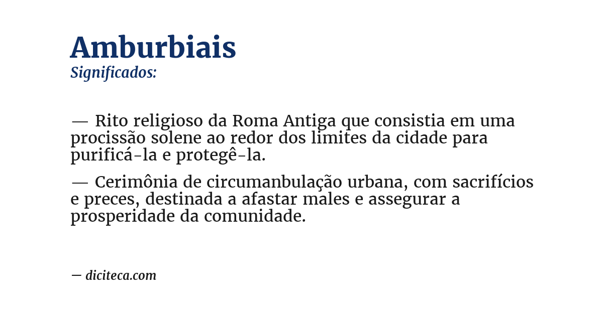 Significado de amburbiais