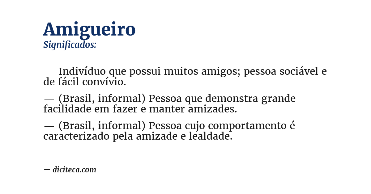 Significado de amigueiro