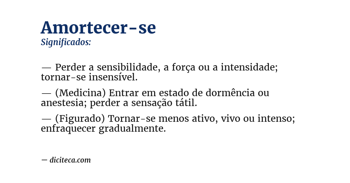 Significado de amortecer-se