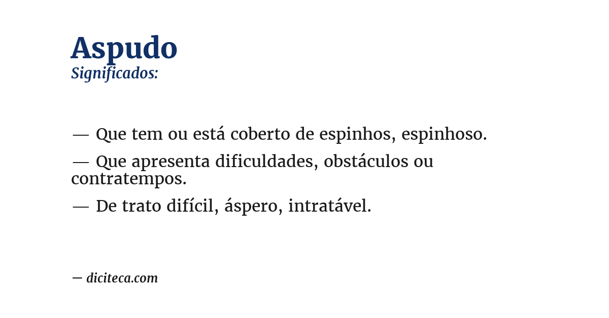 Significado de aspudo