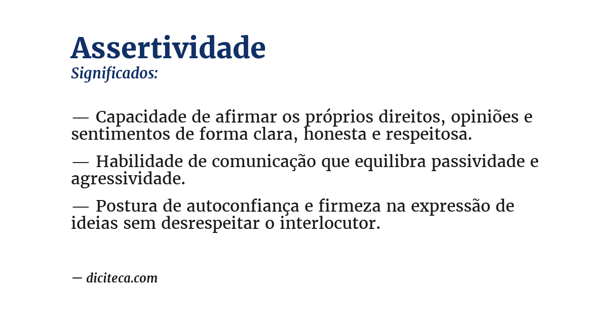 Significado de assertividade