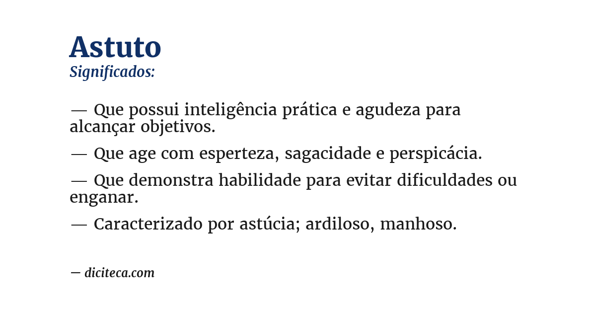 Significado de astuto