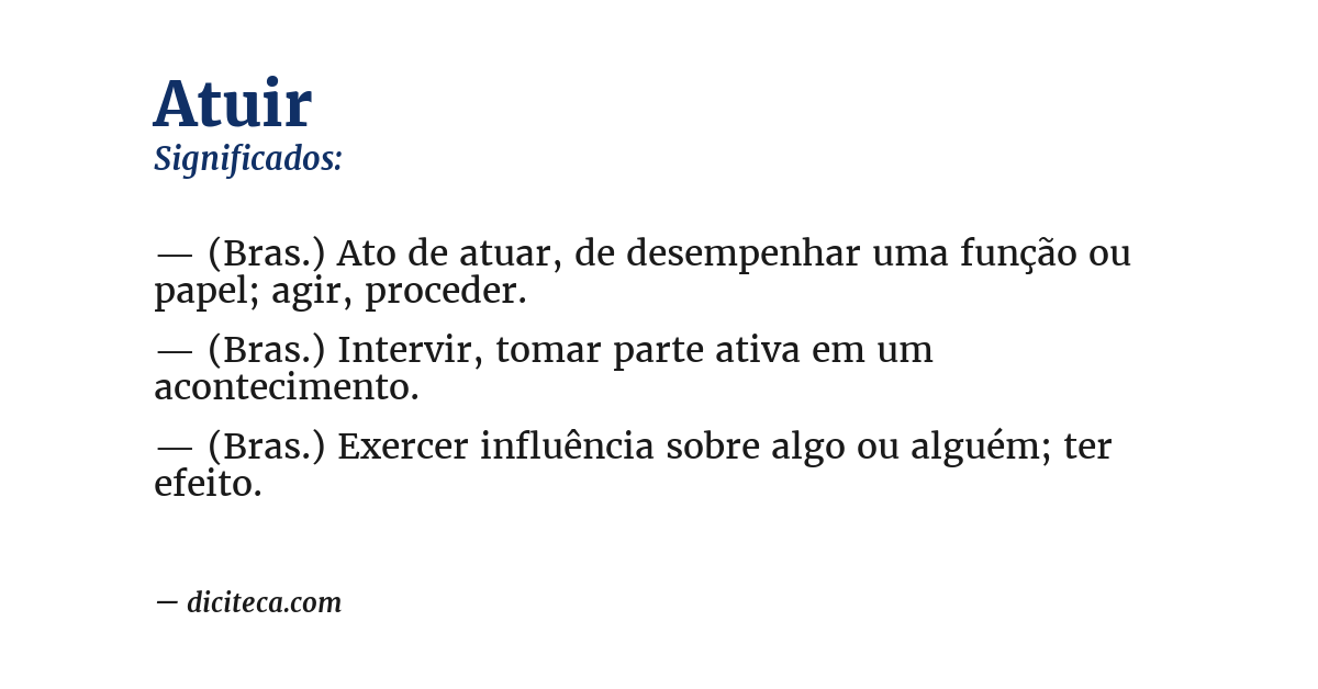 Significado de atuir