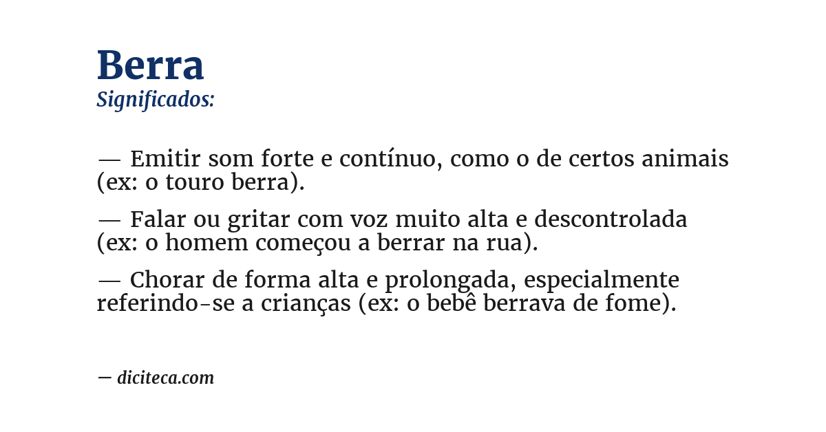 Significado de berra