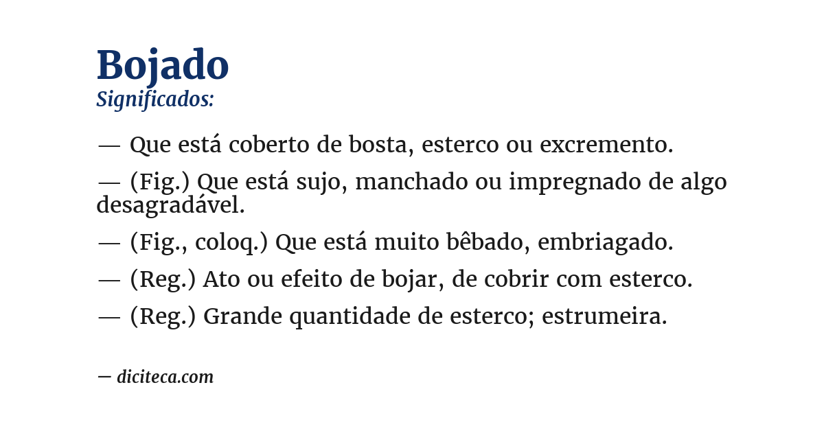 Significado de bojado