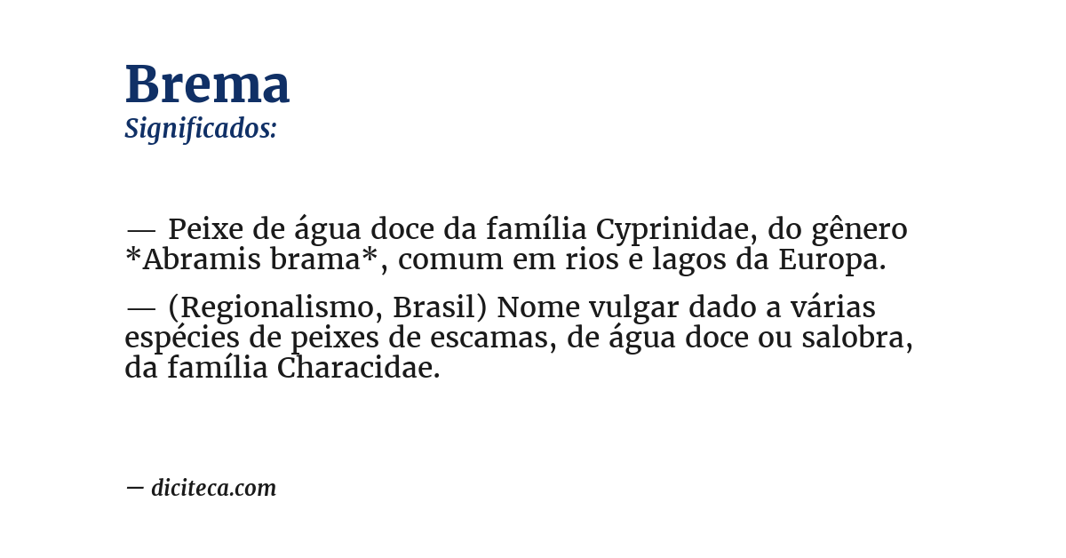 Significado de brema