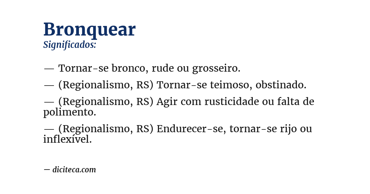 Significado de bronquear