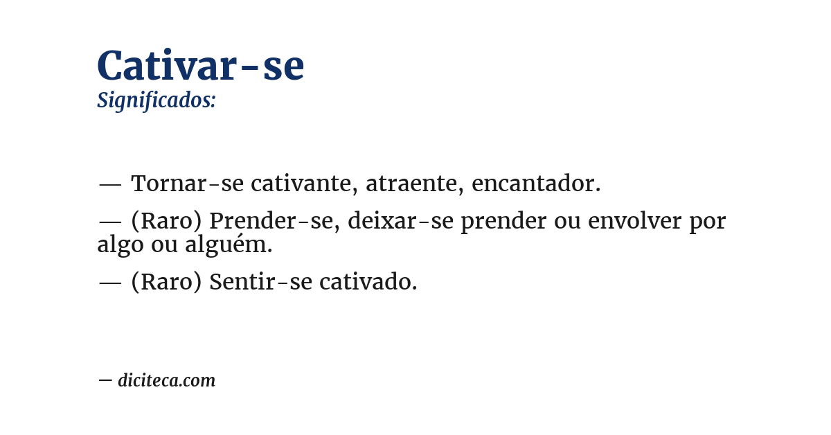Significado de cativar-se