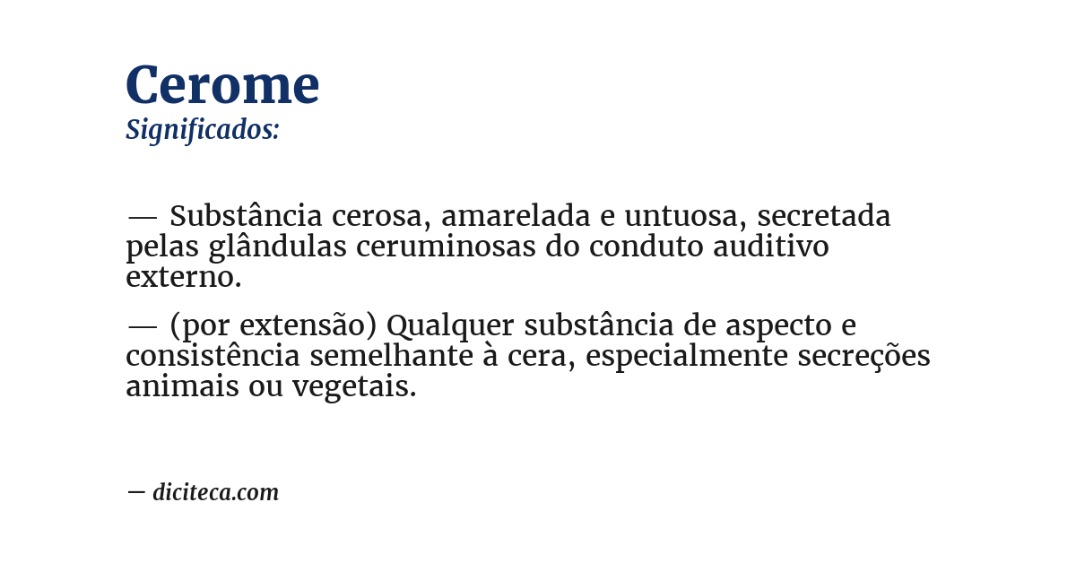 Significado de cerome