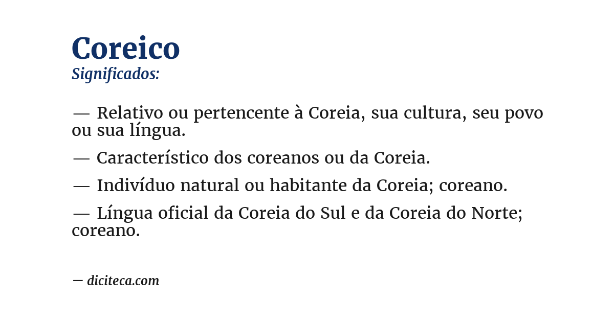 Significado de coreico