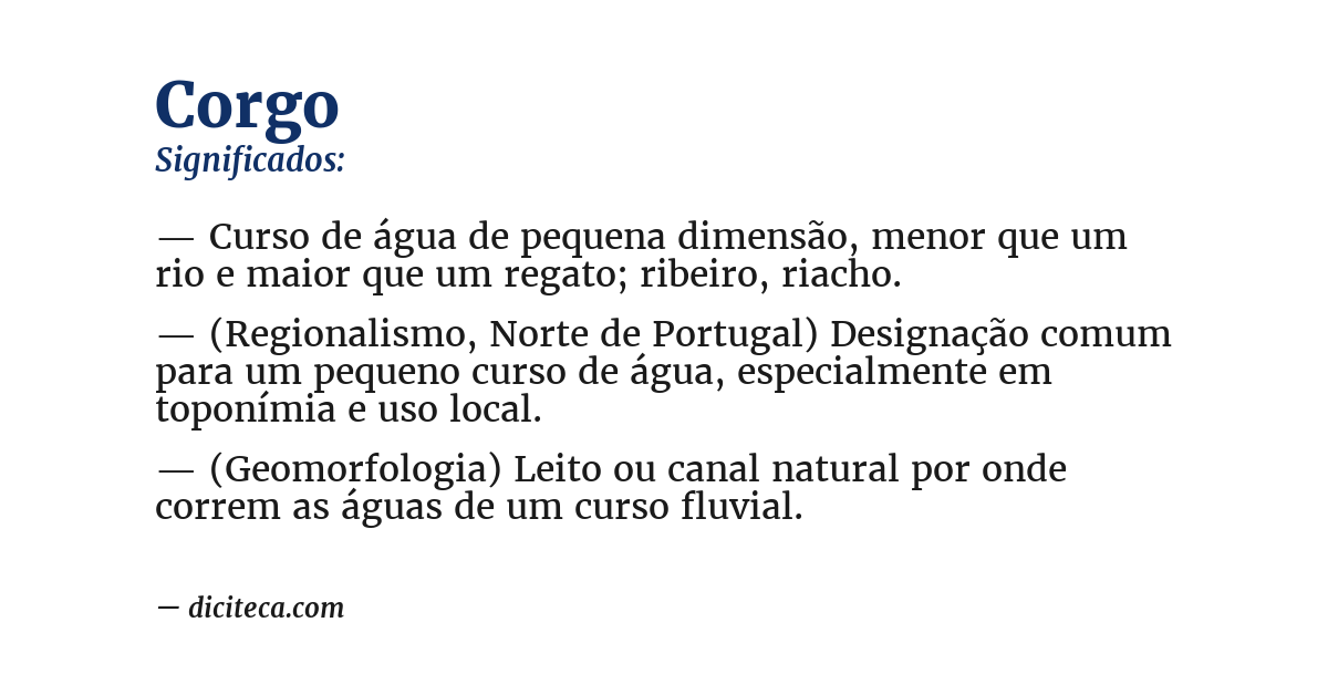 Significado de corgo