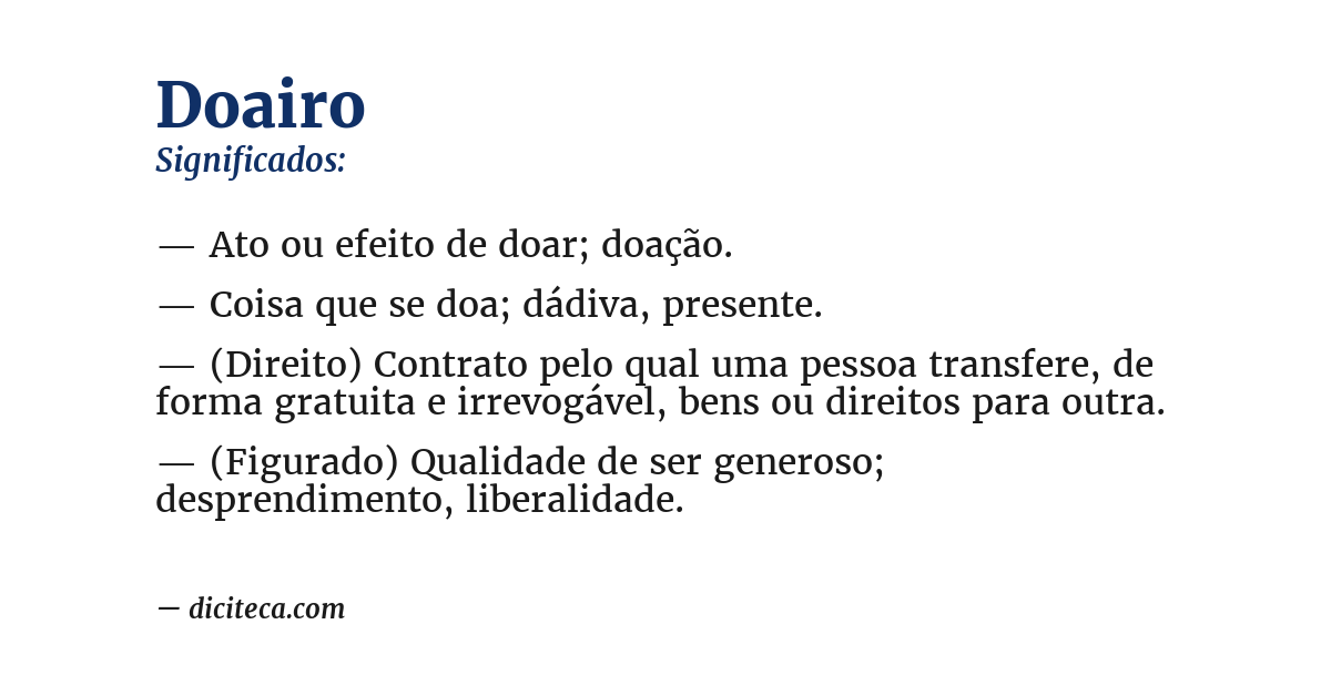 Significado de doairo