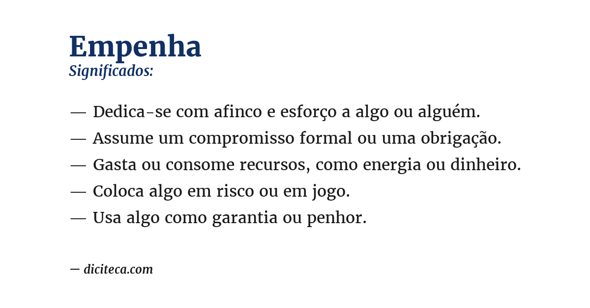 Significado de empenha
