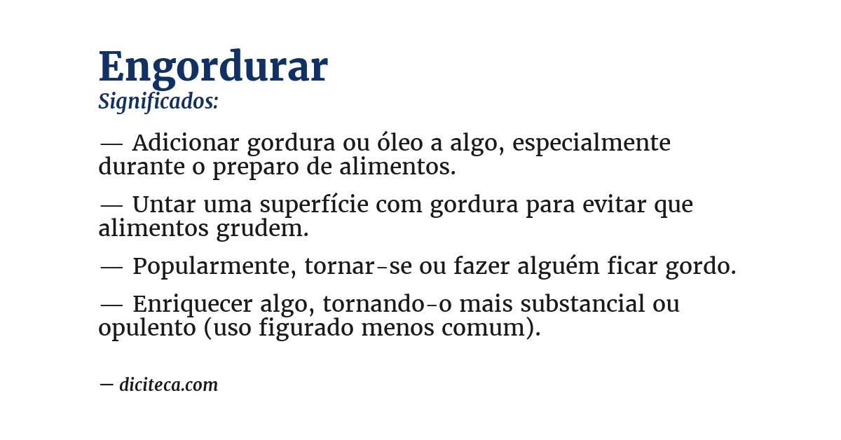 Significado de engordurar