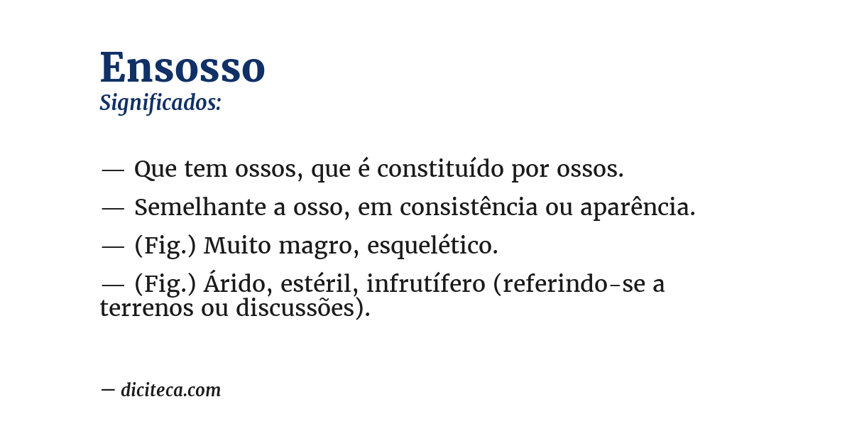 Significado de ensosso