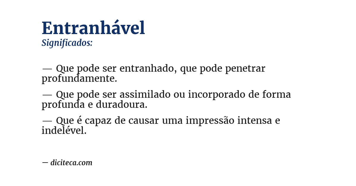 Significado de entranhável