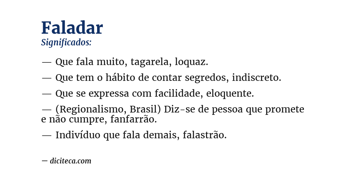 Significado de faladar