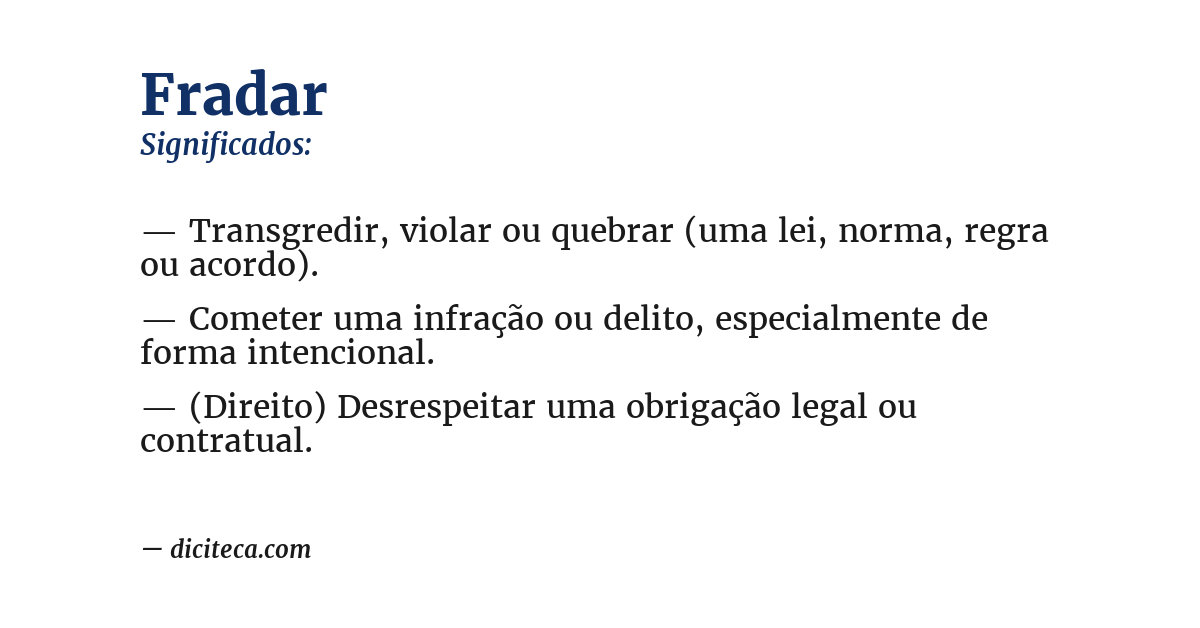 Significado de fradar