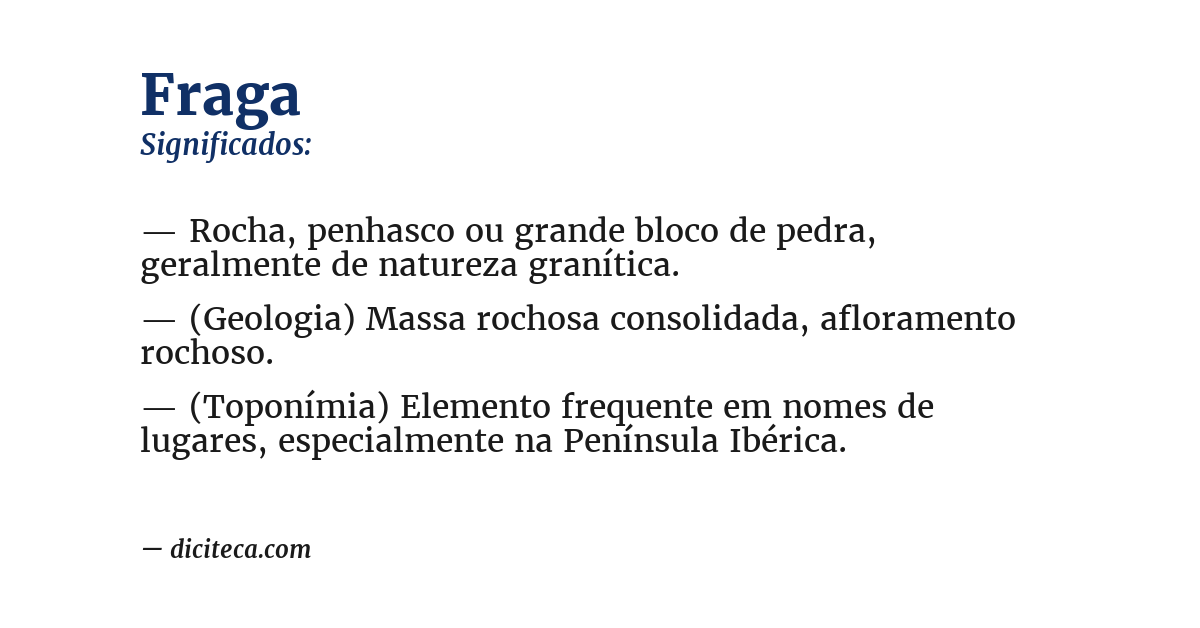 Significado de fraga