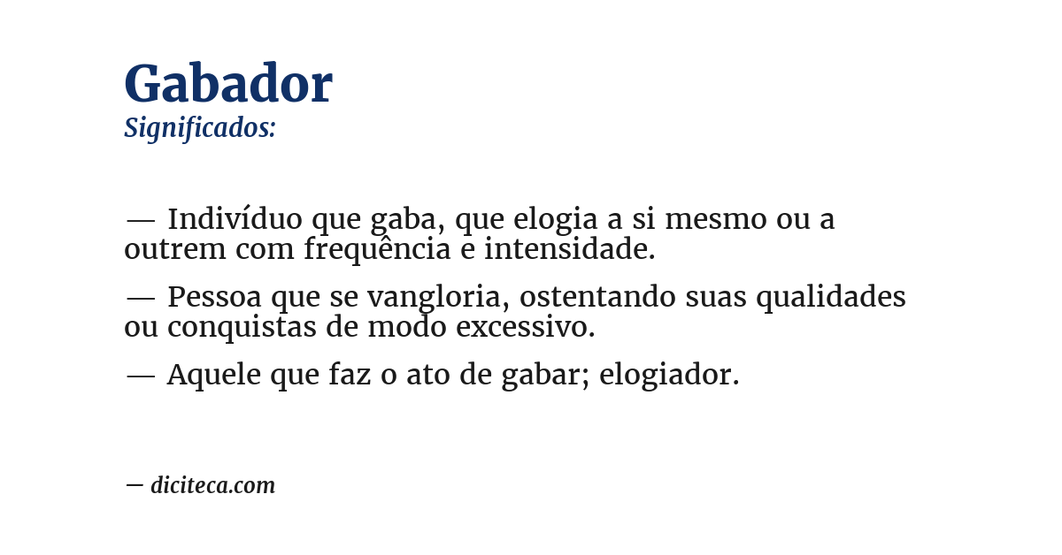 Significado de gabador