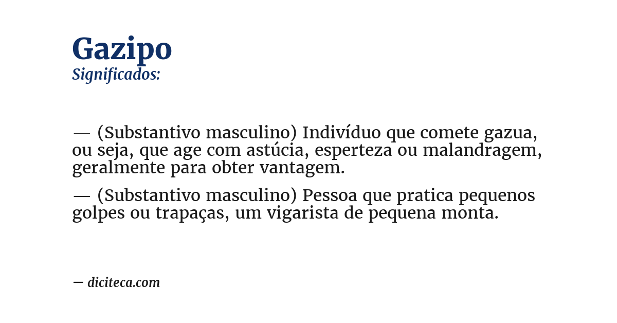 Significado de gazipo