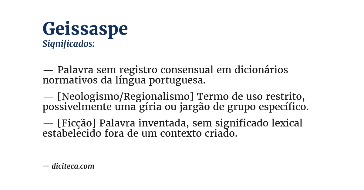 Significado de geissaspe