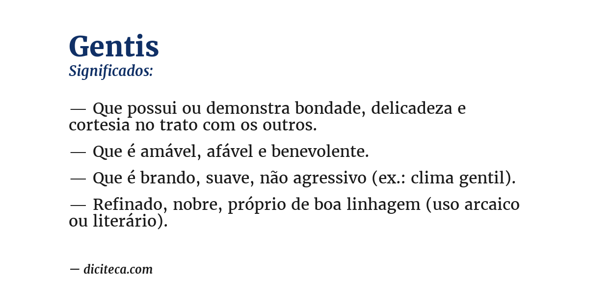 Significado de gentis