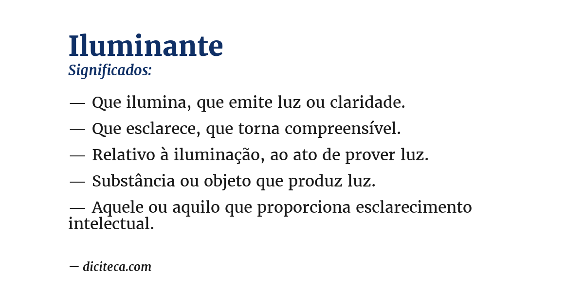 Significado de iluminante