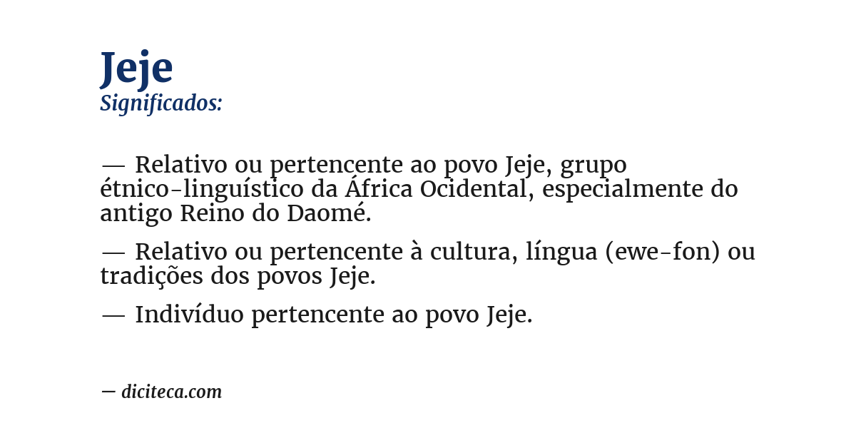 Significado de jeje