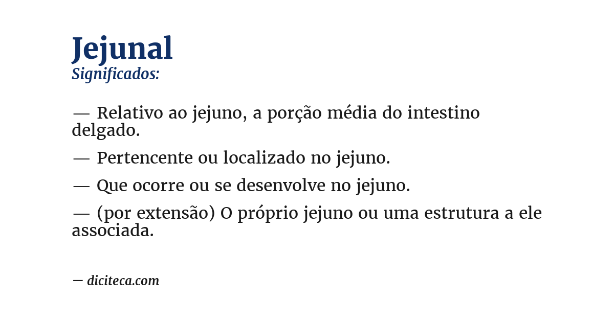 Significado de jejunal