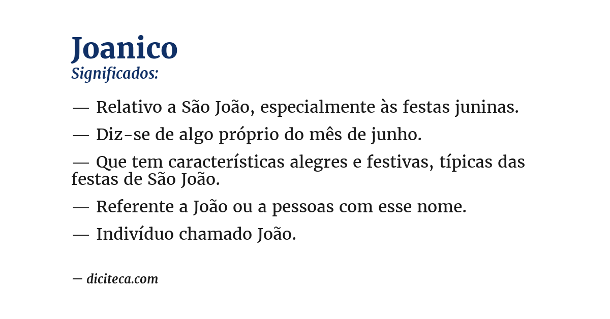 Significado de joanico