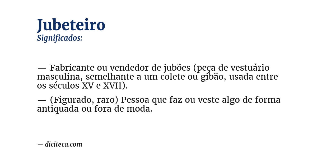 Significado de jubeteiro
