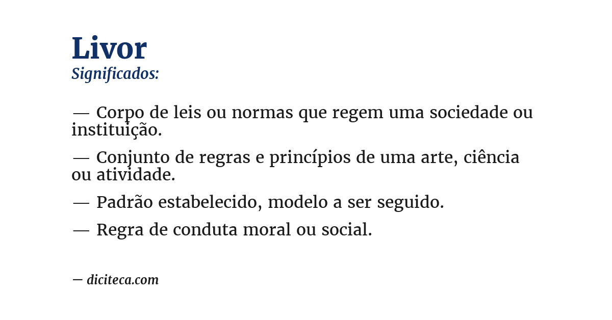 Significado de livor