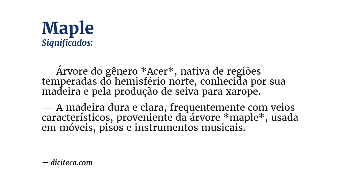 Significado de maple