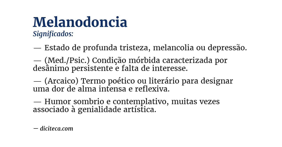 Significado de melanodoncia